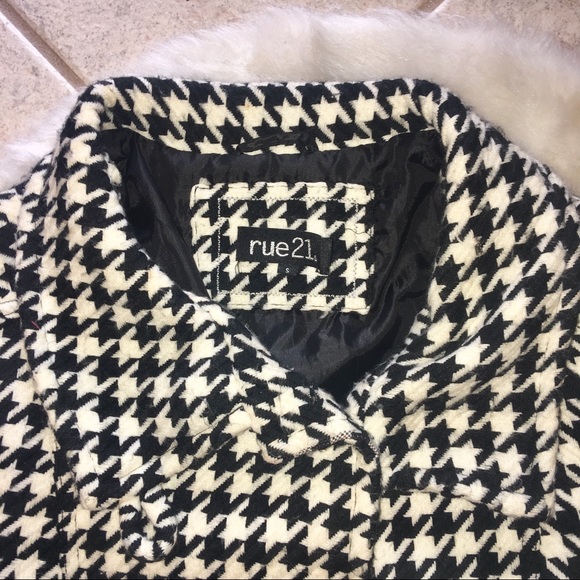 Black and white pattered pea coat - Picture 3 of 5